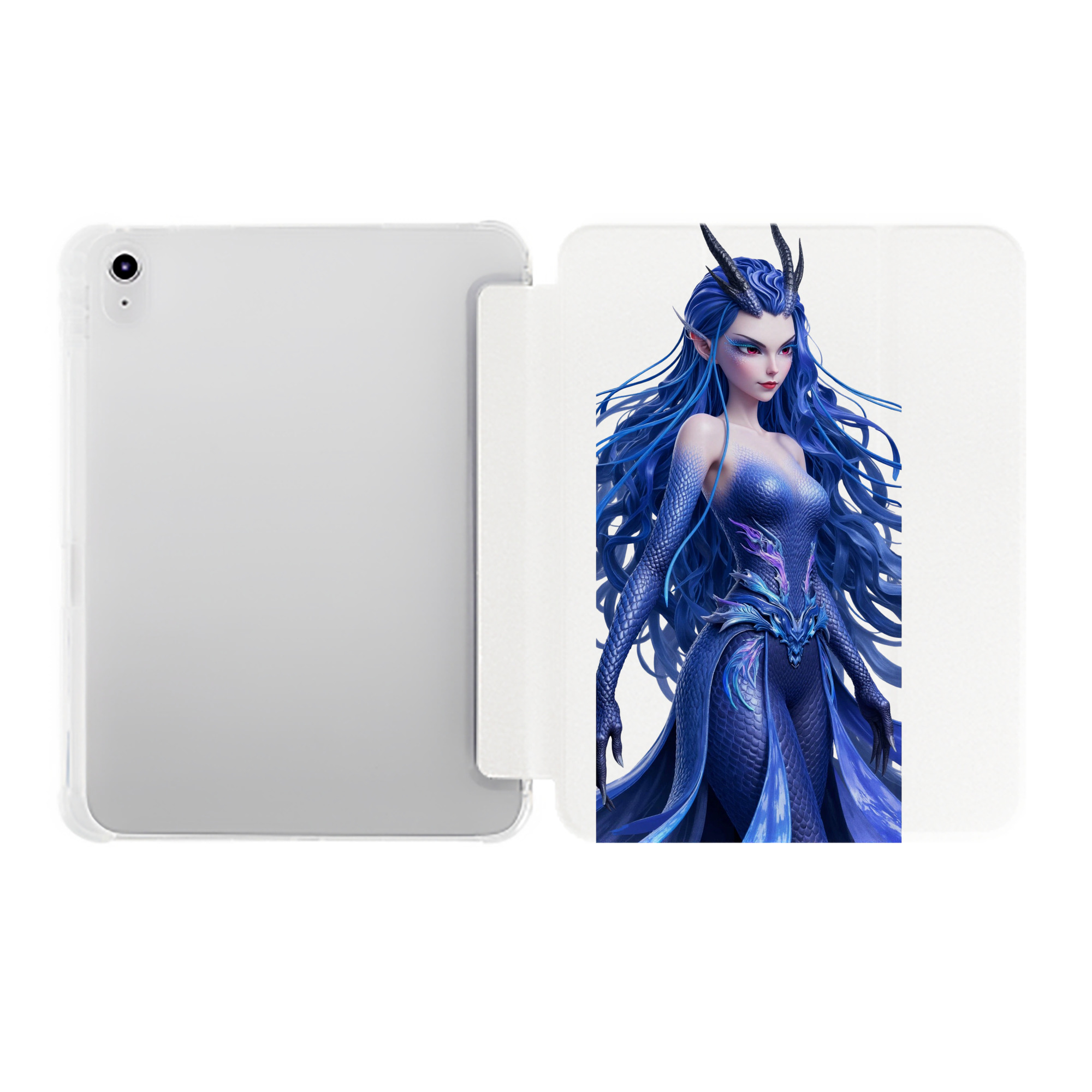 （画像用） Ne Zha 2 ナタ 魔童の大暴れ IPad ケース ペン収納付き 三つ折りスタンド PUレザー×シリコン 対応機種9.5/10.5/10.9インチ